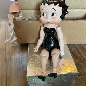1982 Betty Boop Jointed Porcelain/Bisque Doll 11” Vintage